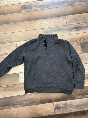 Goodfellow & Co Dark Gray Quilted Button Sweater